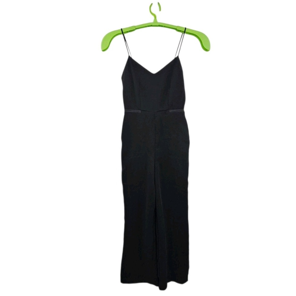 Maeve Anthropologie Jumpsuit Size 0 Black Wide Leg Sleeveless Strappy